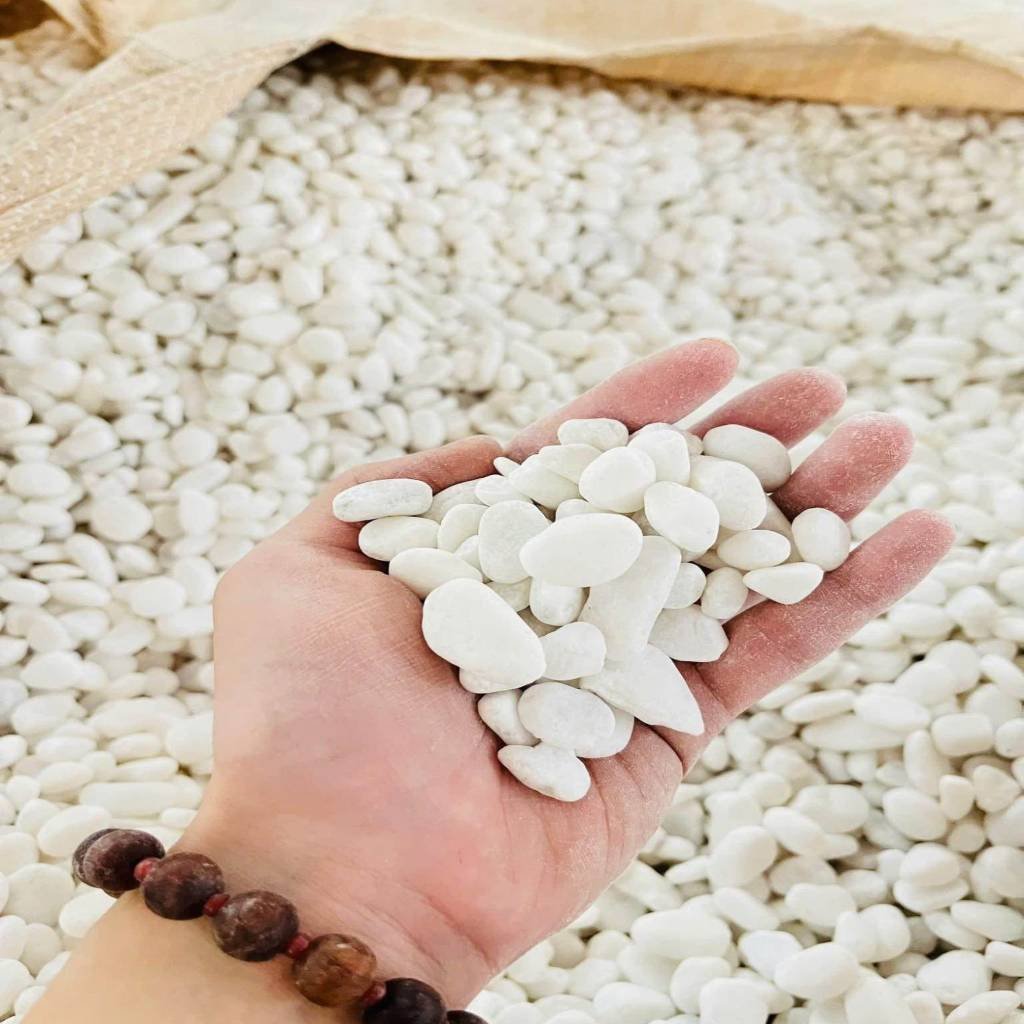 Snow White Pebbles (2-3cm) 20kg Bag - Image 4