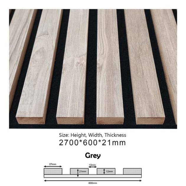 PROA-006 (Grey) Acoustic Panels - 600x21x2700