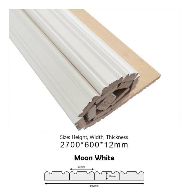 PROT064 MDF Cladding (Moon White) 600x12x2700