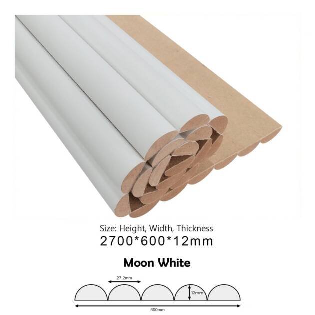 PROT070 MDF Super Flexi Half Round (Moon White)