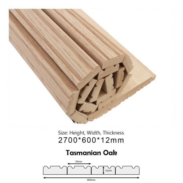 PROT067 MDF Cladding (Tasmanian Oak) 600 x 12x 2700