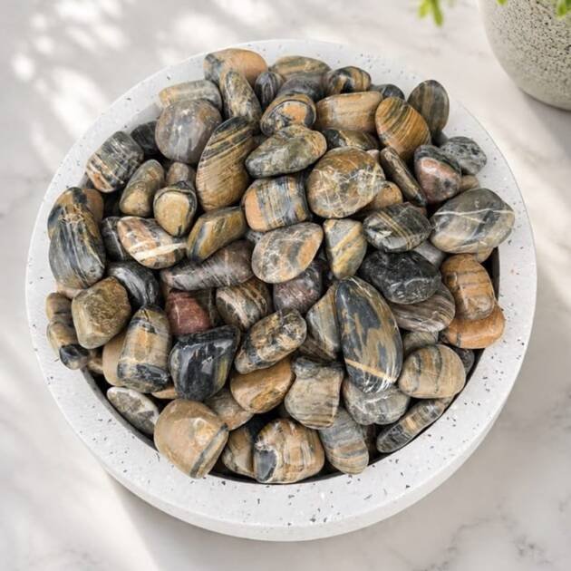 BDP07 Golden Tiger Pebbles (2-4cm) 10kg Bag